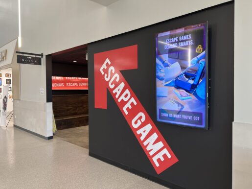 Shop front at Novus Escape Room OC Forney